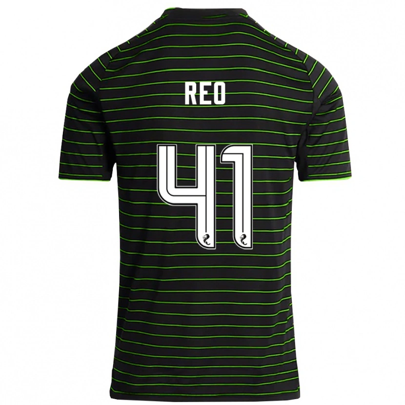 Danxen Donna Maglia Reo Hatate #41 Nero Verde Kit Gara Away 2025/26 Maglietta