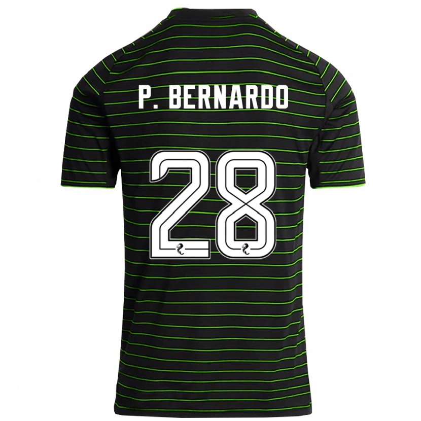 Danxen Donna Maglia Paulo Bernardo #28 Nero Verde Kit Gara Away 2025/26 Maglietta