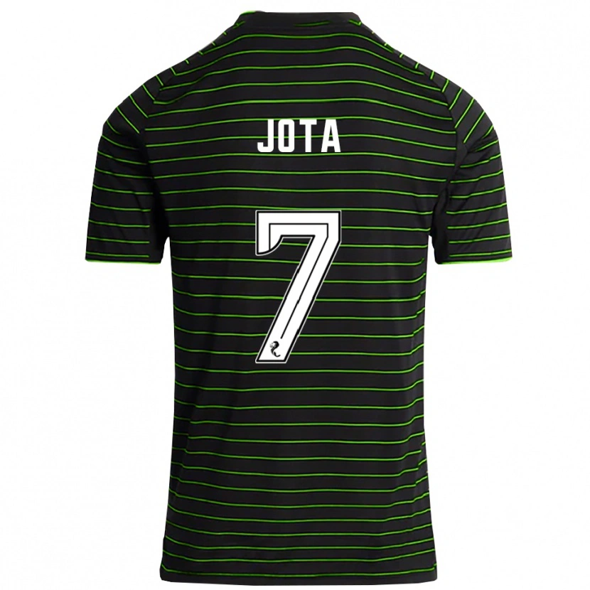 Danxen Donna Maglia Jota #7 Nero Verde Kit Gara Away 2025/26 Maglietta