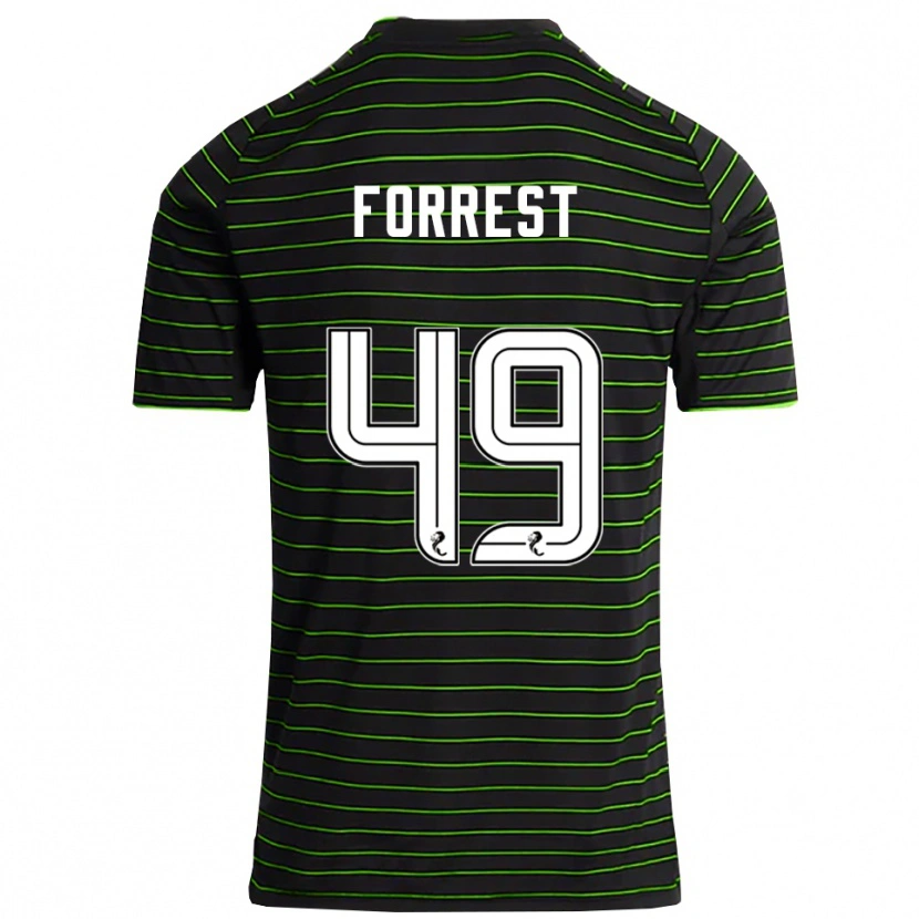 Danxen Donna Maglia James Forrest #49 Nero Verde Kit Gara Away 2025/26 Maglietta