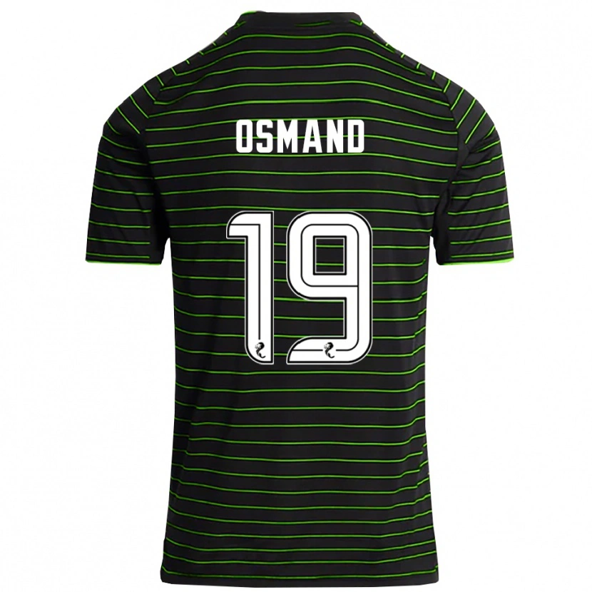 Danxen Donna Maglia Callum Osmand #19 Nero Verde Kit Gara Away 2025/26 Maglietta
