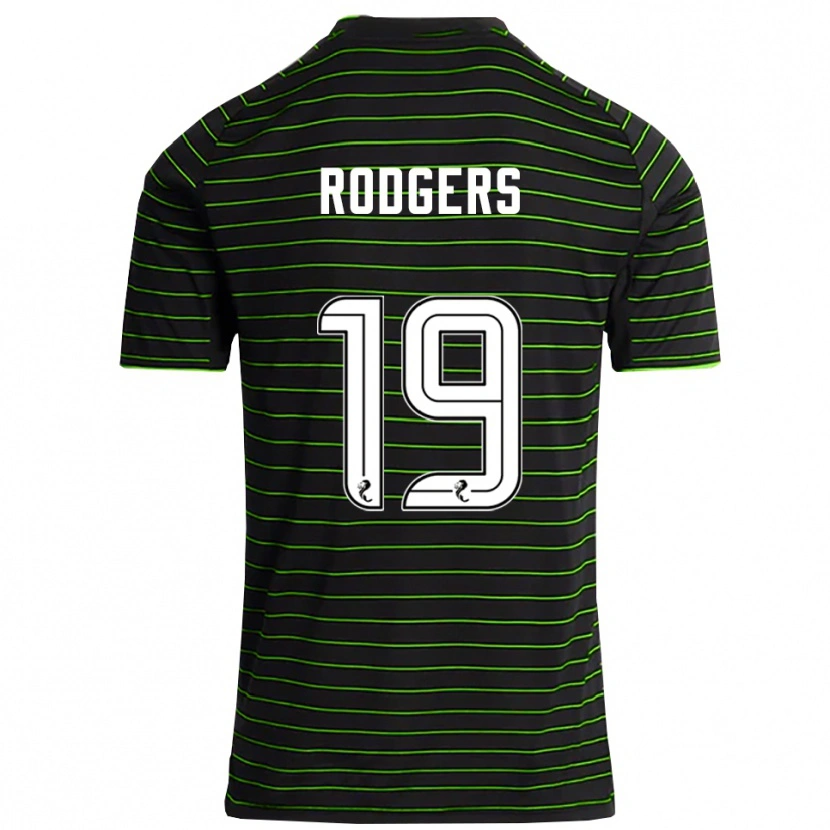 Danxen Donna Maglia Lisa Rodgers #19 Nero Verde Kit Gara Away 2025/26 Maglietta
