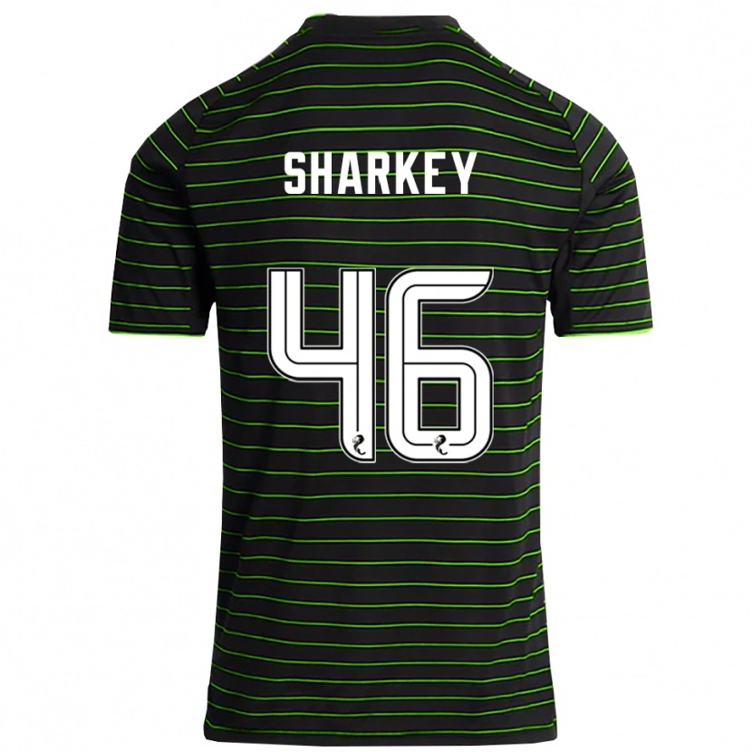 Danxen Donna Maglia Amy Sharkey #46 Nero Verde Kit Gara Away 2025/26 Maglietta