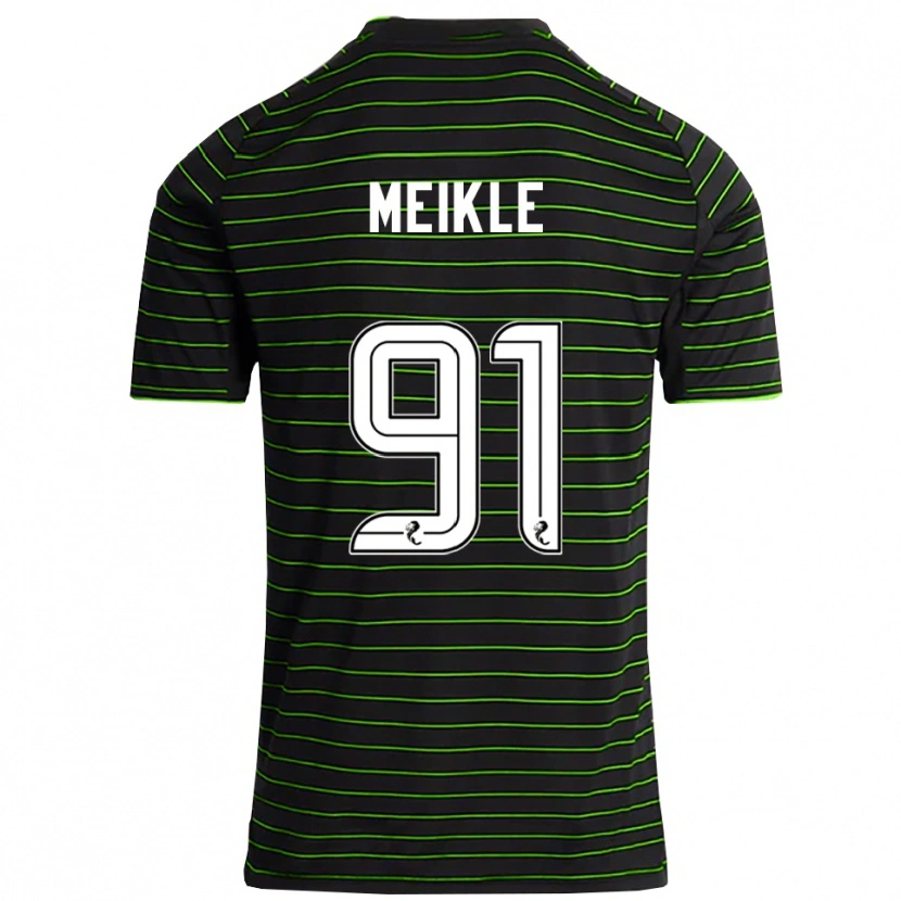 Danxen Donna Maglia Jamie Meikle #91 Nero Verde Kit Gara Away 2025/26 Maglietta