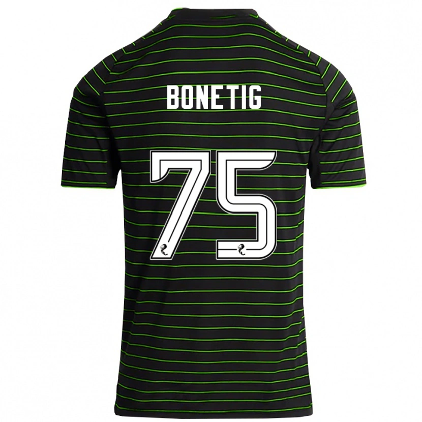 Danxen Donna Maglia Liam Bonetig #75 Nero Verde Kit Gara Away 2025/26 Maglietta