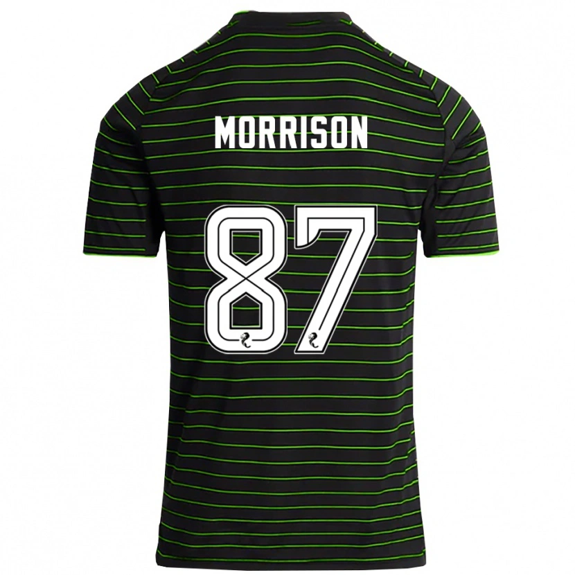 Danxen Donna Maglia Joe Morrison #87 Nero Verde Kit Gara Away 2025/26 Maglietta