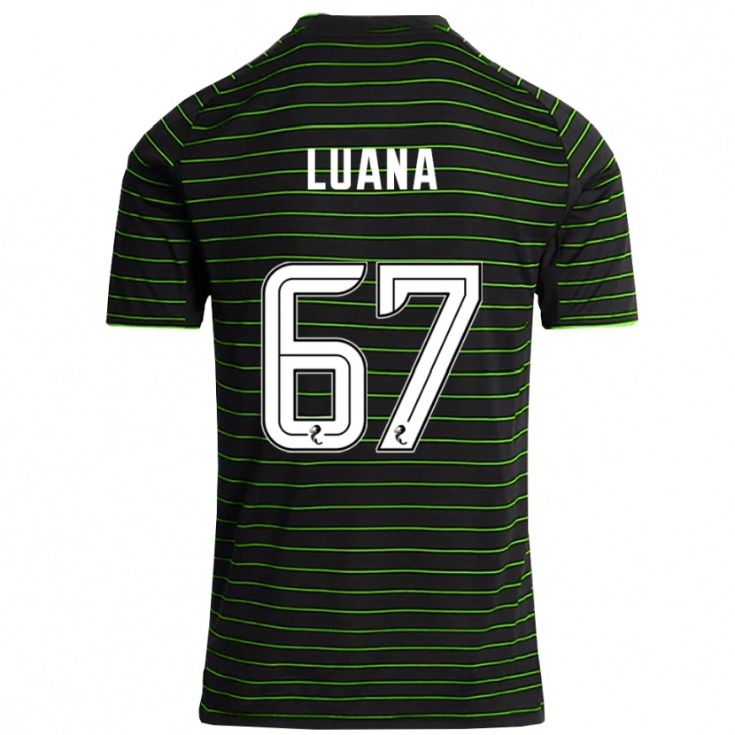 Danxen Donna Maglia Luana Muñoz #67 Nero Verde Kit Gara Away 2025/26 Maglietta