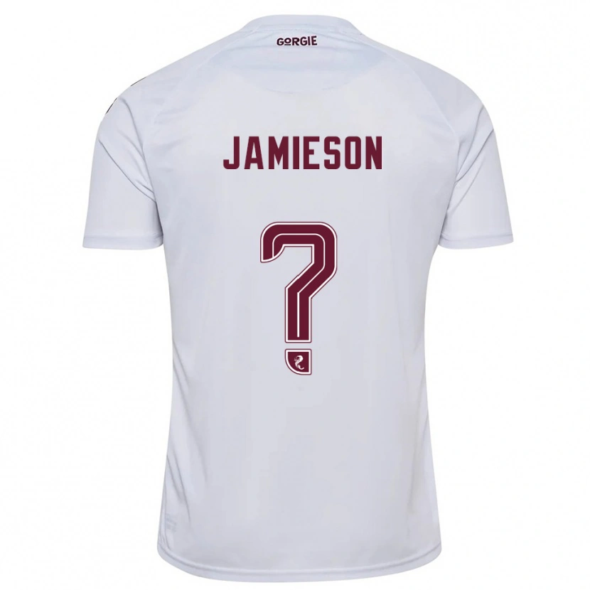 Danxen Donna Maglia Finlay Jamieson #0 Bianco Bordeaux Kit Gara Away 2025/26 Maglietta