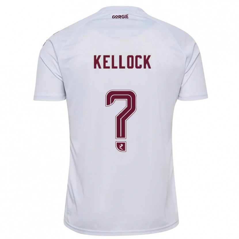 Danxen Donna Maglia Peter Kellock #0 Bianco Bordeaux Kit Gara Away 2025/26 Maglietta