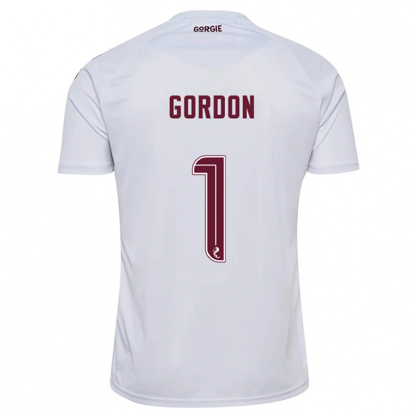 Danxen Donna Maglia Craig Gordon #1 Bianco Bordeaux Kit Gara Away 2025/26 Maglietta