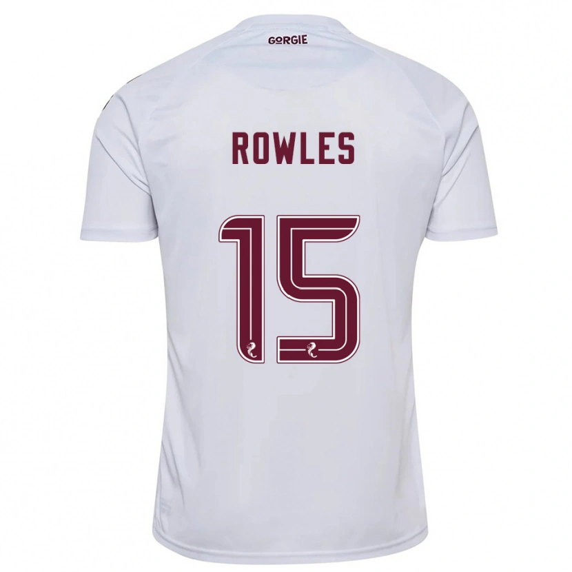 Danxen Donna Maglia Kye Rowles #15 Bianco Bordeaux Kit Gara Away 2025/26 Maglietta