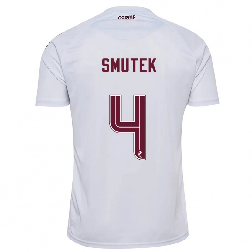 Danxen Donna Maglia Kai Smutek #4 Bianco Bordeaux Kit Gara Away 2025/26 Maglietta