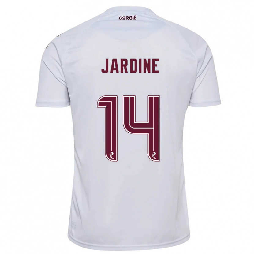 Danxen Donna Maglia Kayla Jardine #14 Bianco Bordeaux Kit Gara Away 2025/26 Maglietta