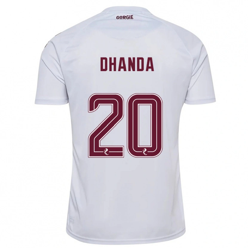 Danxen Donna Maglia Yan Dhanda #20 Bianco Bordeaux Kit Gara Away 2025/26 Maglietta