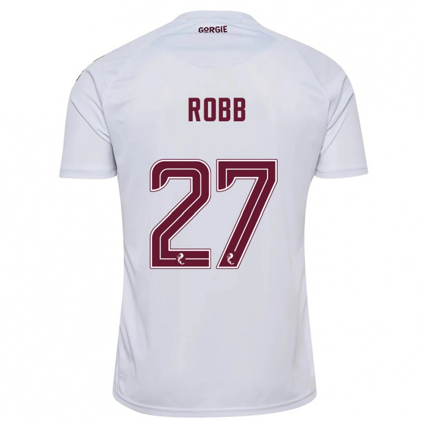 Danxen Donna Maglia Callen Robb #27 Bianco Bordeaux Kit Gara Away 2025/26 Maglietta