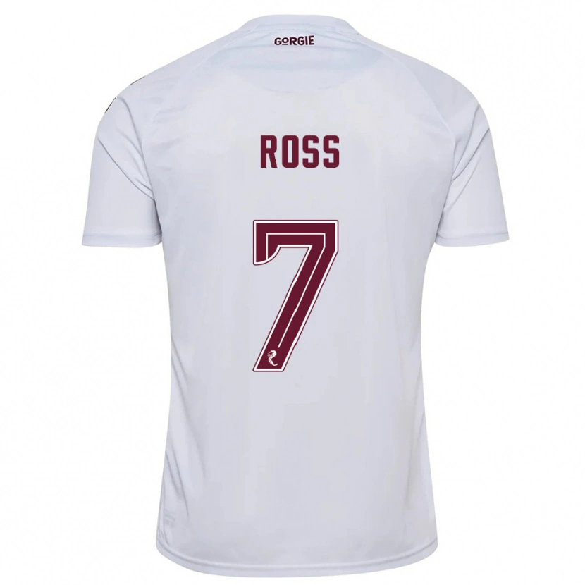 Danxen Donna Maglia Mackenzie Ross #7 Bianco Bordeaux Kit Gara Away 2025/26 Maglietta