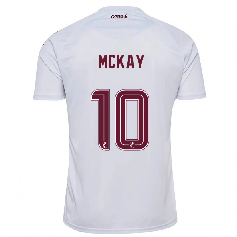 Danxen Donna Maglia Barrie Mckay #10 Bianco Bordeaux Kit Gara Away 2025/26 Maglietta