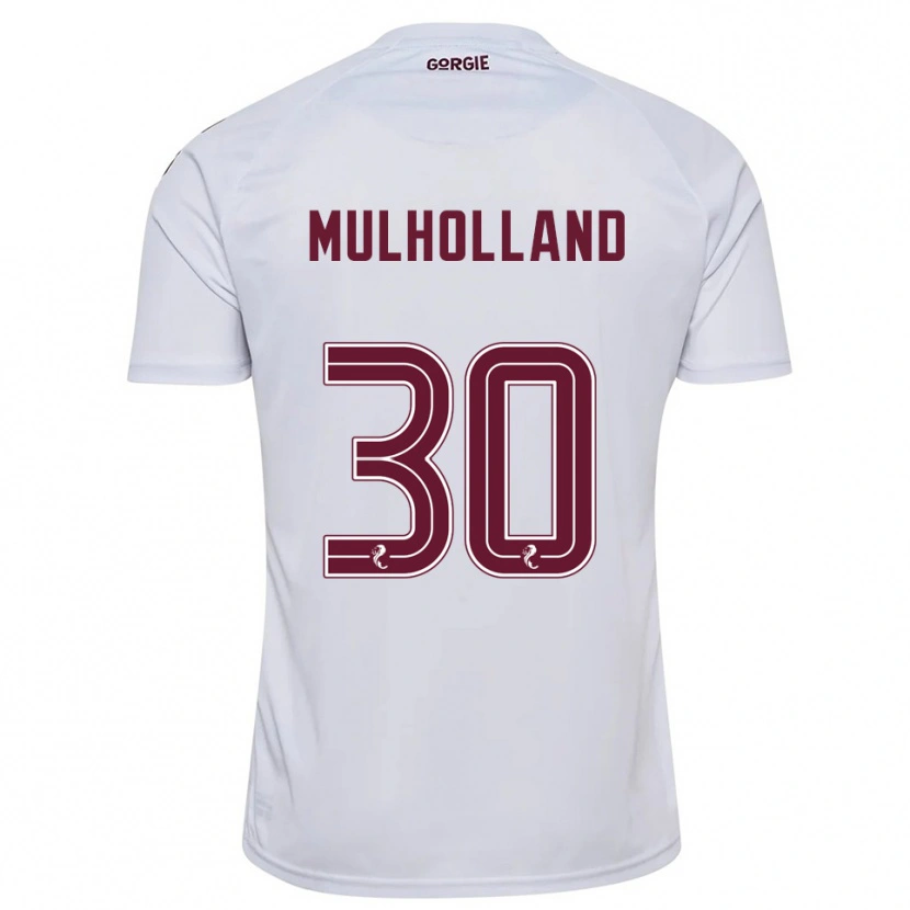 Danxen Donna Maglia James Mulholland #30 Bianco Bordeaux Kit Gara Away 2025/26 Maglietta