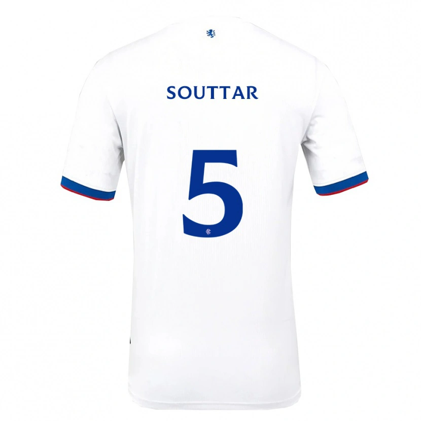 Danxen Donna Maglia John Souttar #5 Bianco Rosso Blu Kit Gara Away 2025/26 Maglietta