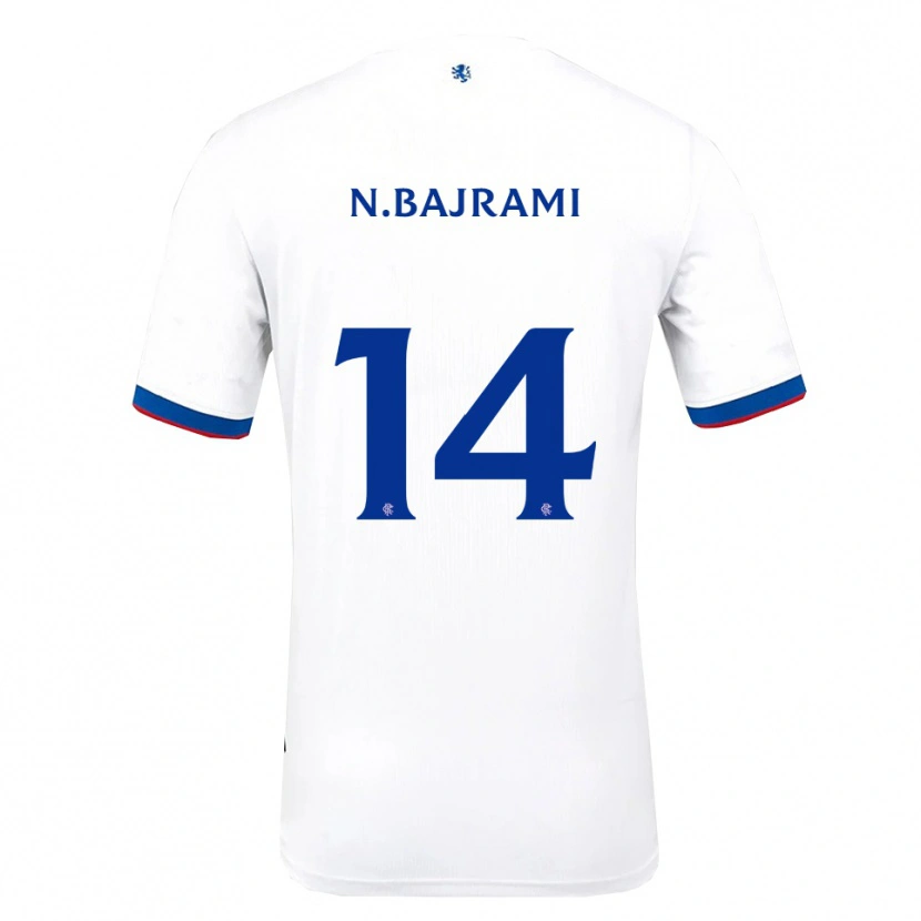 Danxen Donna Maglia Nedim Bajrami #14 Bianco Rosso Blu Kit Gara Away 2025/26 Maglietta