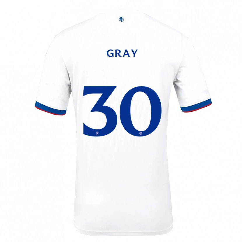 Danxen Donna Maglia Georgia Gray #30 Bianco Rosso Blu Kit Gara Away 2025/26 Maglietta