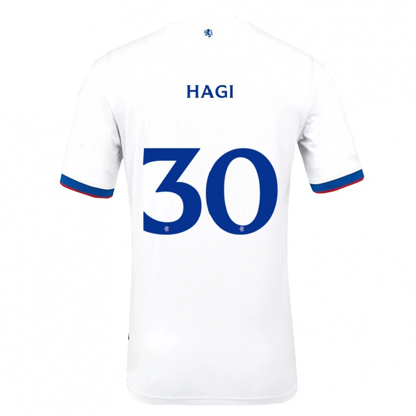 Danxen Donna Maglia Ianis Hagi #30 Bianco Rosso Blu Kit Gara Away 2025/26 Maglietta
