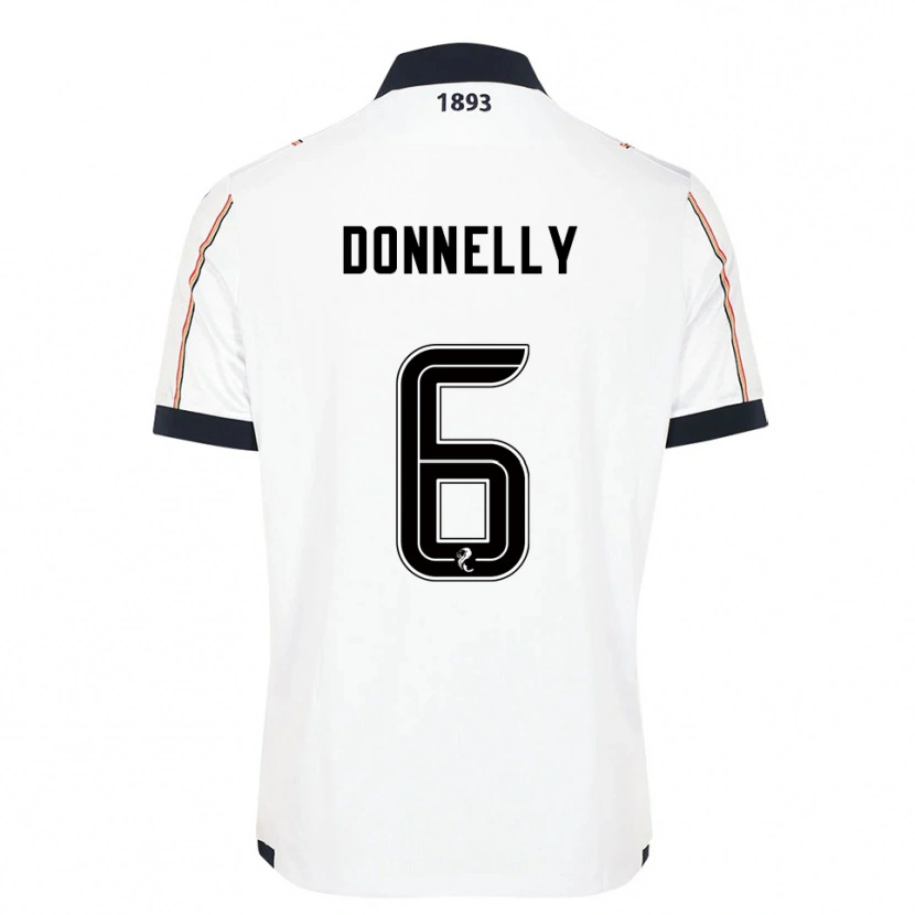 Danxen Donna Maglia Aaron Donnelly #6 Bianco Blu Navy Rosso Kit Gara Away 2025/26 Maglietta