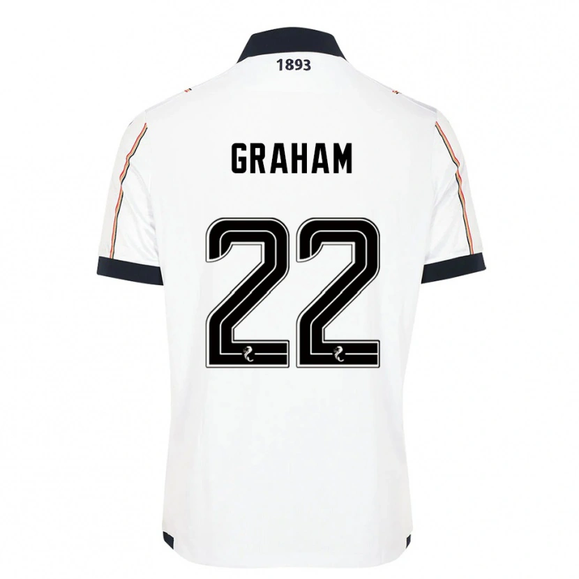 Danxen Donna Maglia Luke Graham #22 Bianco Blu Navy Rosso Kit Gara Away 2025/26 Maglietta