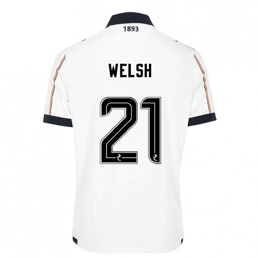 Danxen Donna Maglia Tom Welsh #21 Bianco Blu Navy Rosso Kit Gara Away 2025/26 Maglietta