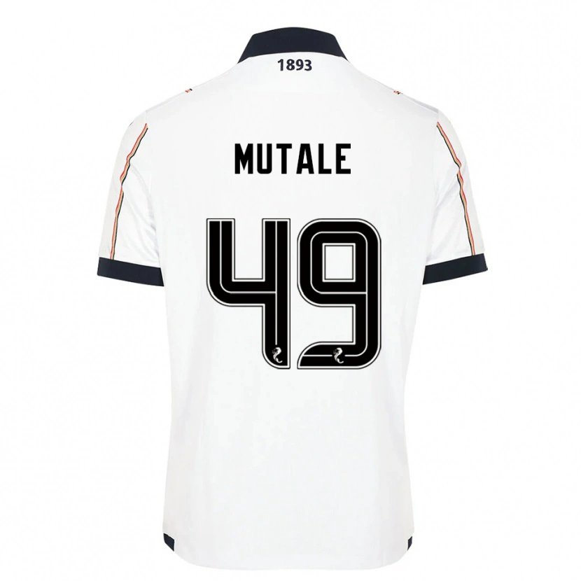 Danxen Donna Maglia Euan Mutale #49 Bianco Blu Navy Rosso Kit Gara Away 2025/26 Maglietta