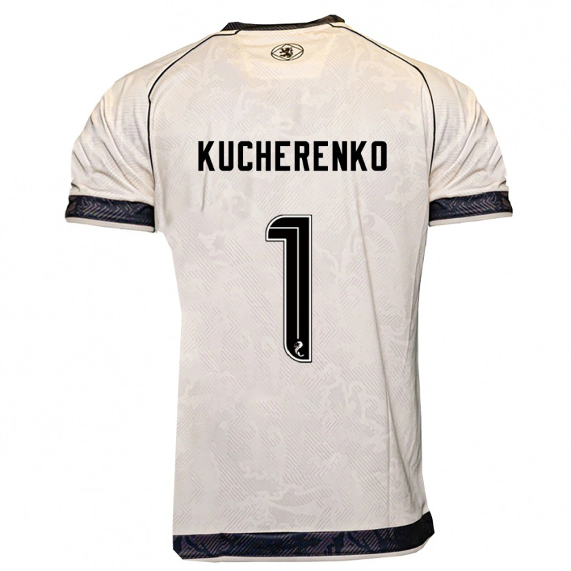 Danxen Donna Maglia Yevgeniy Kucherenko #1 Bianco Nero Kit Gara Away 2025/26 Maglietta