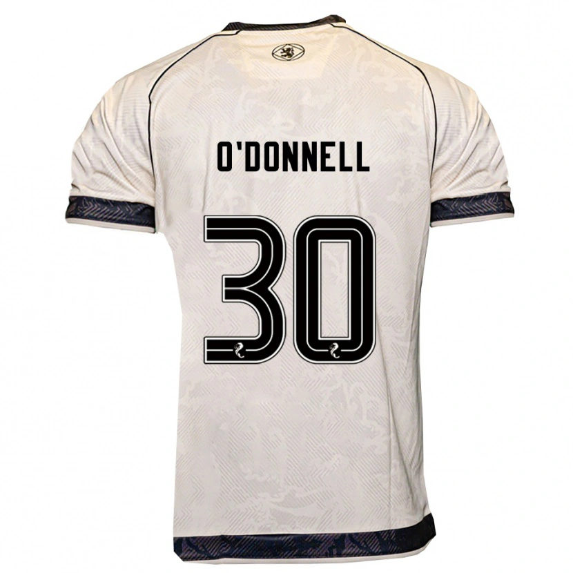 Danxen Donna Maglia Lewis O'donnell #30 Bianco Nero Kit Gara Away 2025/26 Maglietta