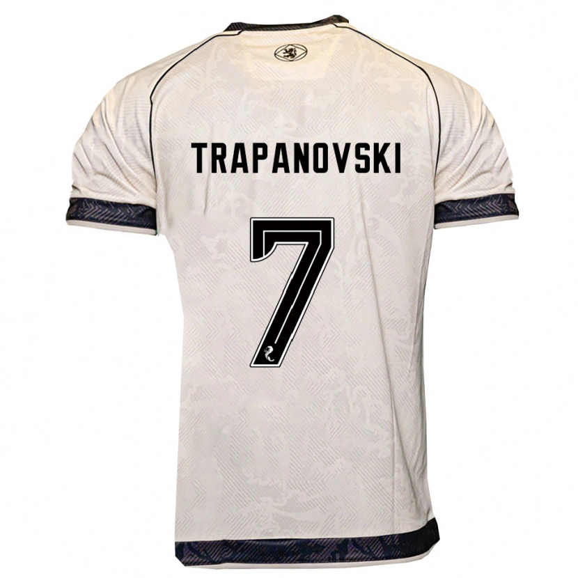 Danxen Donna Maglia Kristijan Trapanovski #7 Bianco Nero Kit Gara Away 2025/26 Maglietta