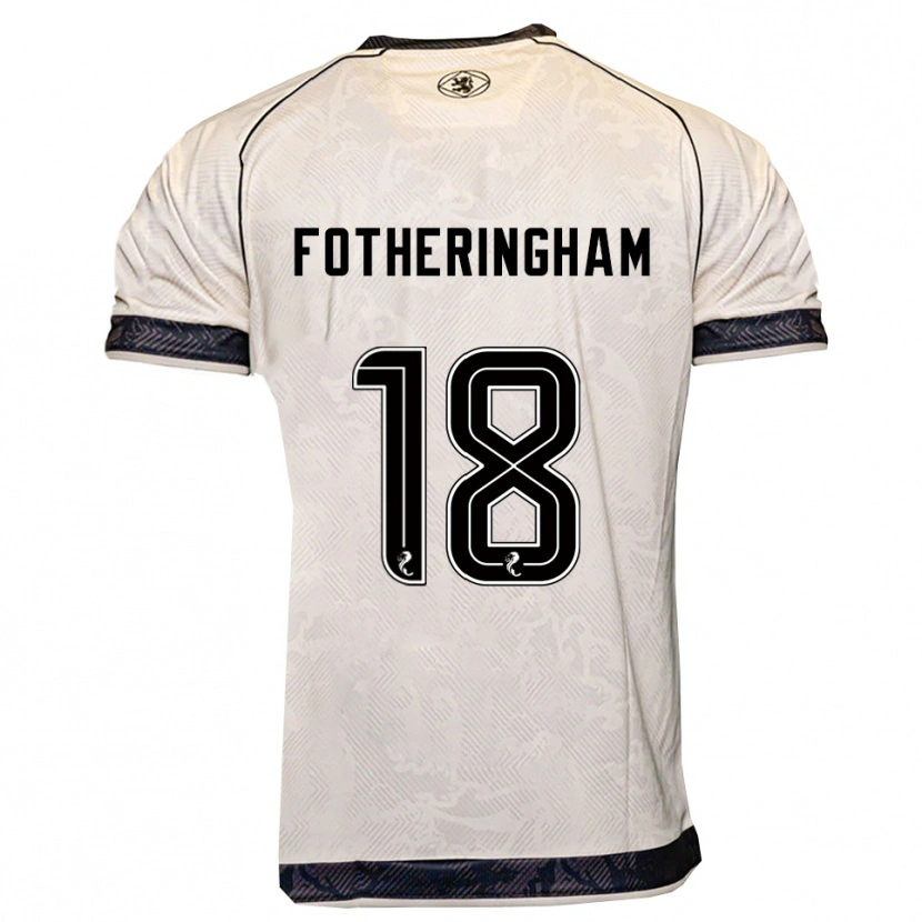 Danxen Donna Maglia Kai Fotheringham #18 Bianco Nero Kit Gara Away 2025/26 Maglietta