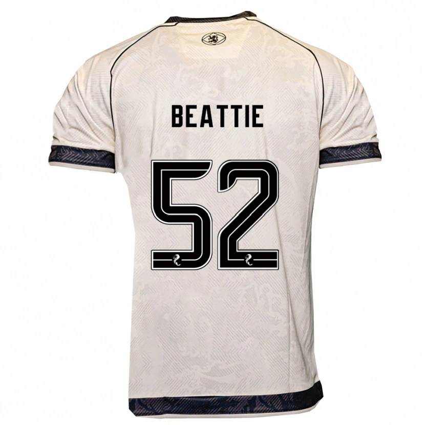 Danxen Donna Maglia Calvin Beattie #52 Bianco Nero Kit Gara Away 2025/26 Maglietta