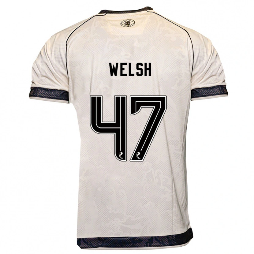 Danxen Donna Maglia Harry Welsh #47 Bianco Nero Kit Gara Away 2025/26 Maglietta