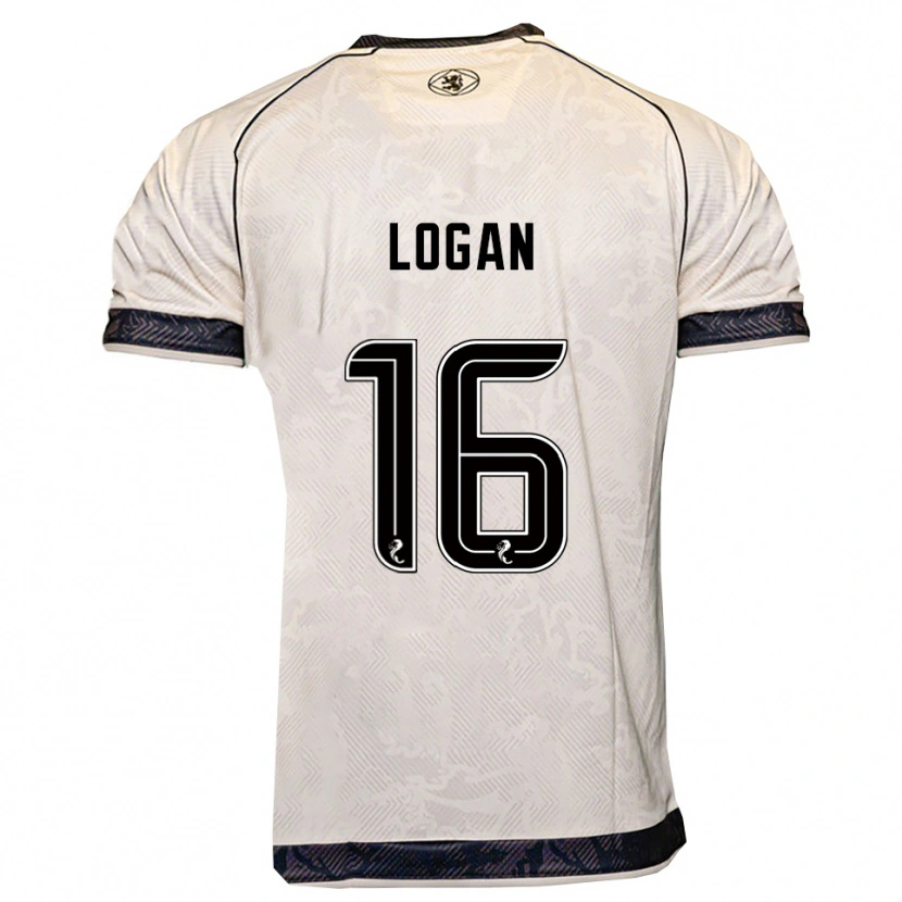 Danxen Donna Maglia Alex Logan #16 Bianco Nero Kit Gara Away 2025/26 Maglietta