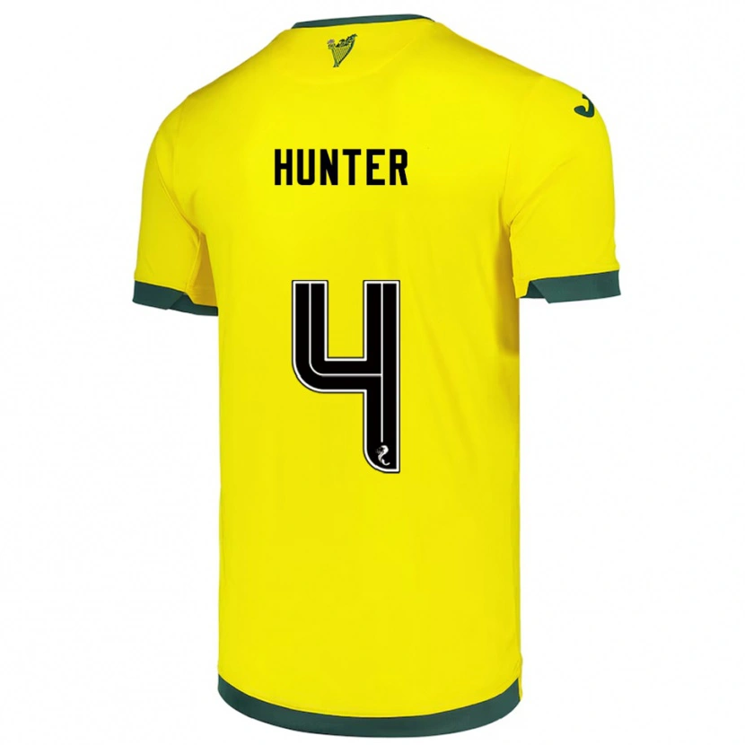 Danxen Donna Maglia Siobhan Hunter #4 Giallo Verde Kit Gara Away 2025/26 Maglietta