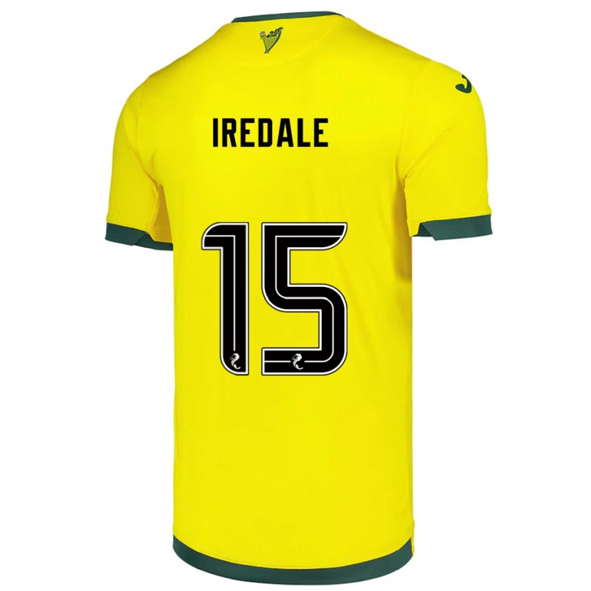 Danxen Donna Maglia Jack Iredale #15 Giallo Verde Kit Gara Away 2025/26 Maglietta
