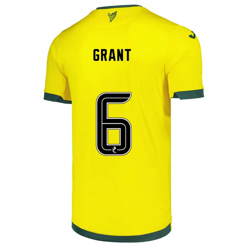 Danxen Donna Maglia Ciara Grant #6 Giallo Verde Kit Gara Away 2025/26 Maglietta