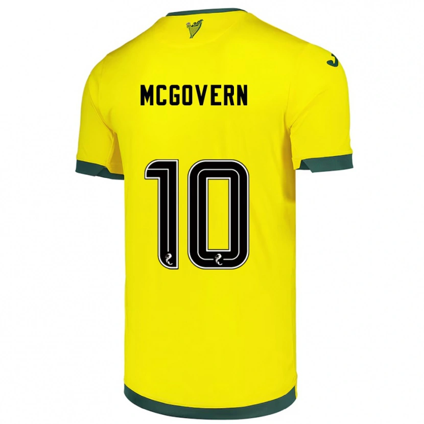 Danxen Donna Maglia Kathleen Mcgovern #10 Giallo Verde Kit Gara Away 2025/26 Maglietta