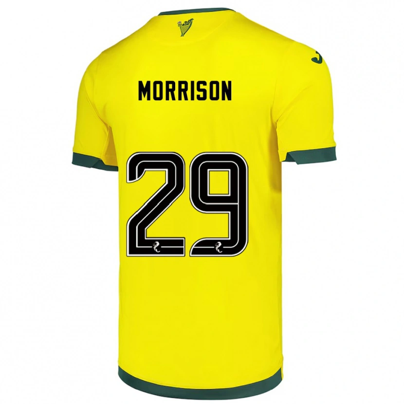 Danxen Donna Maglia Kirsty Morrison #29 Giallo Verde Kit Gara Away 2025/26 Maglietta