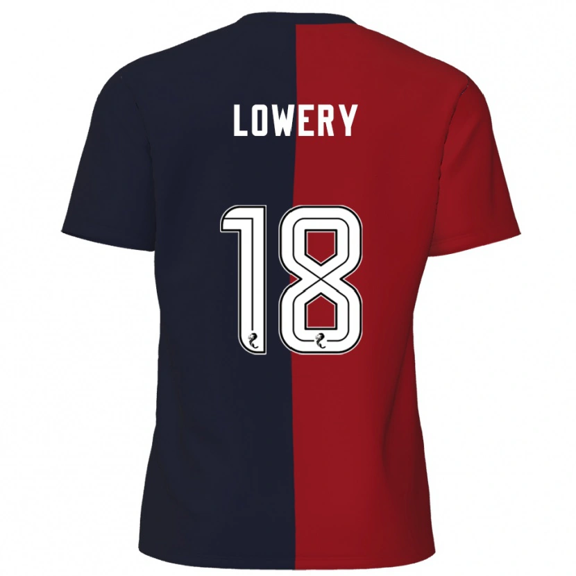 Danxen Donna Maglia Tom Lowery #18 Rosso Blu Navy Kit Gara Away 2025/26 Maglietta