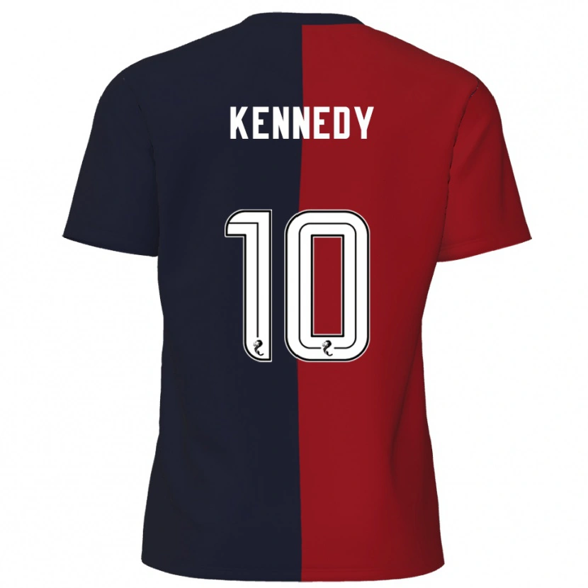 Danxen Donna Maglia Matty Kennedy #10 Rosso Blu Navy Kit Gara Away 2025/26 Maglietta
