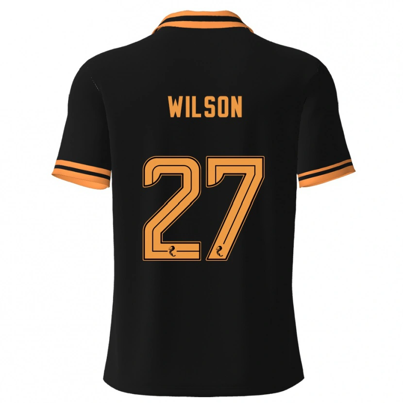 Danxen Donna Maglia Danny Wilson #27 Nero Giallo Kit Gara Away 2025/26 Maglietta