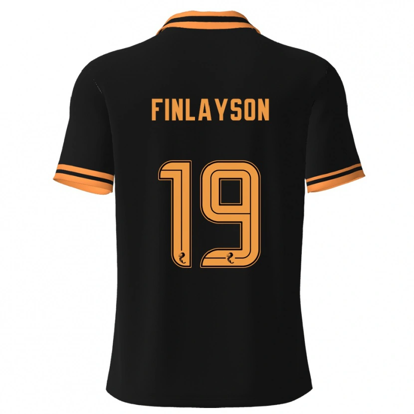 Danxen Donna Maglia Danny Finlayson #19 Nero Giallo Kit Gara Away 2025/26 Maglietta