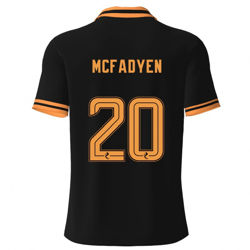 Danxen Donna Maglia Emma Mcfadyen #20 Nero Giallo Kit Gara Away 2025/26 Maglietta