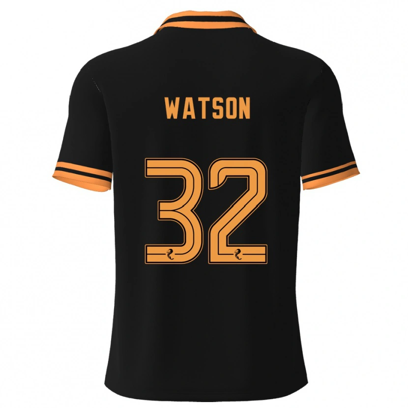 Danxen Donna Maglia Ashley Watson #32 Nero Giallo Kit Gara Away 2025/26 Maglietta