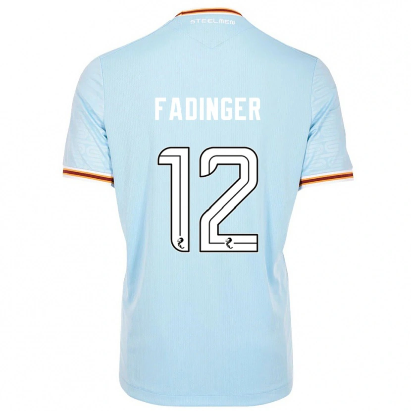 Danxen Donna Maglia Lukas Fadinger #12 Azzurro Kit Gara Away 2025/26 Maglietta