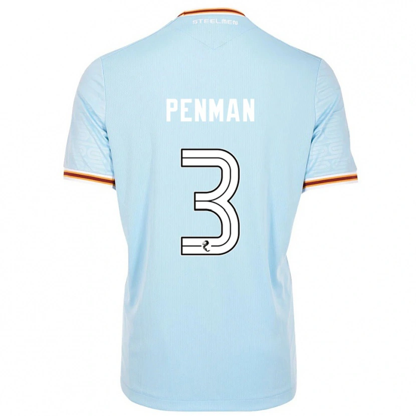 Danxen Donna Maglia Jenna Penman #3 Azzurro Kit Gara Away 2025/26 Maglietta